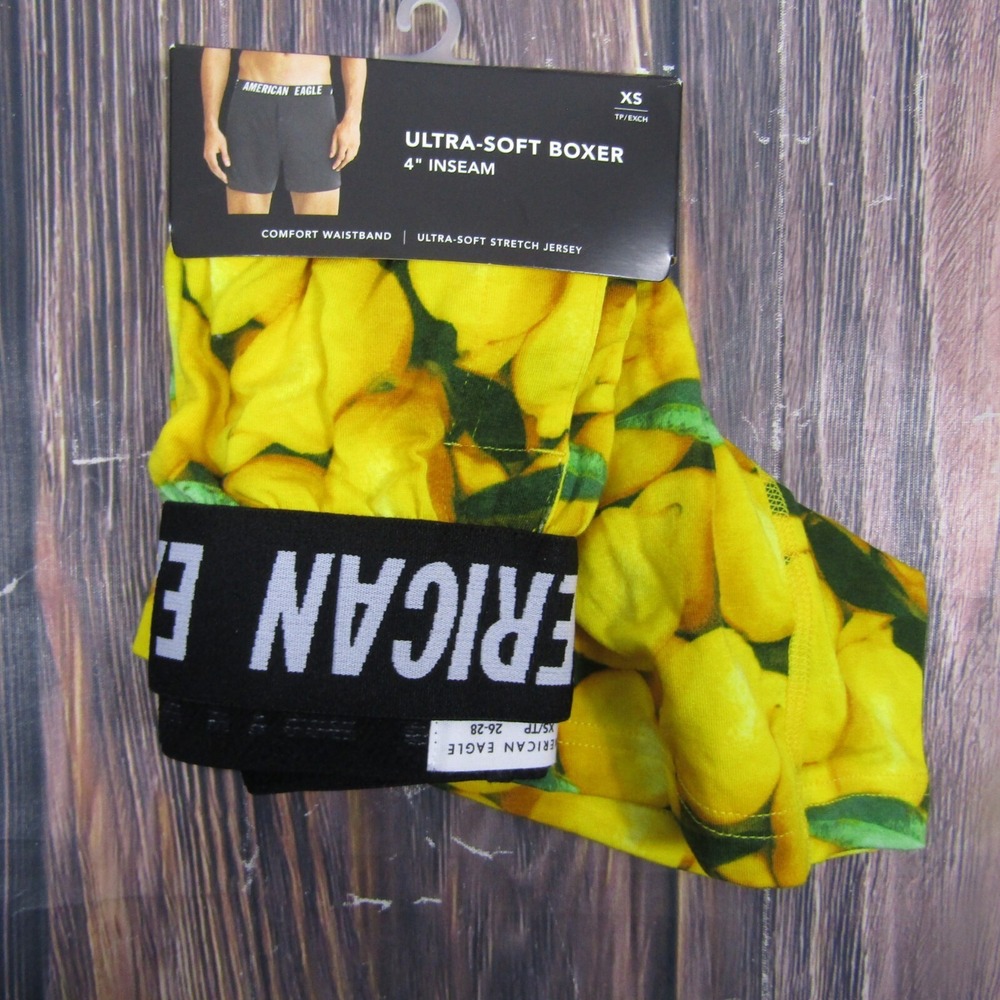 American Eagle NEW NWT‎ Mens XS Boxer Briefs Yellow Lemons Gift